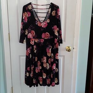 Torrid Black Floral Dress